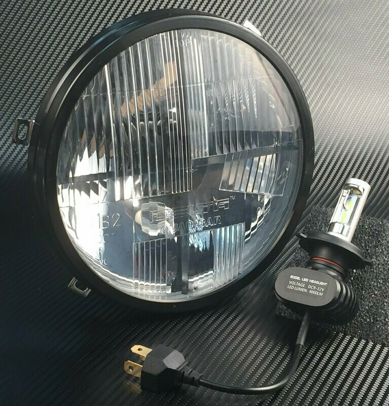 Quad-Bar™ LED Headlight Set with White LED Daytime Running Lights (PAIR)