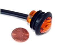 LED 3/4&quot; Round Clearance Lights (Amber) w/ wire leads (PAIR)