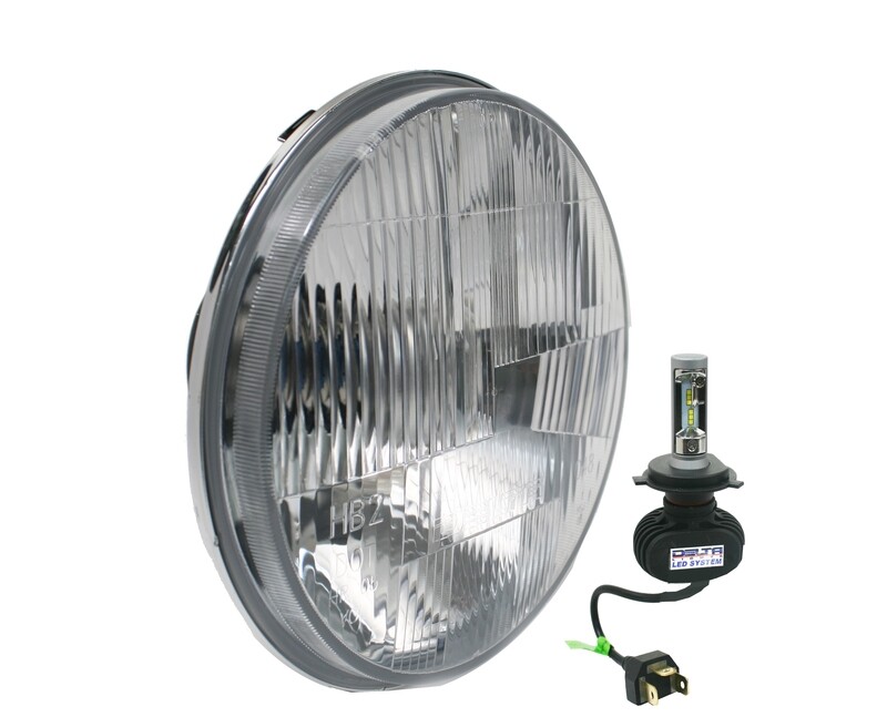 LED Headlight Kit with Amber Halos for Jeep JK (PAIR)