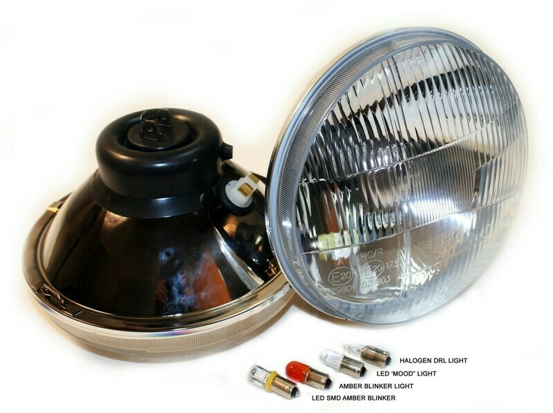 Classic 7&quot; H.I.D. Headlight Kit with City Lights (PAIR)