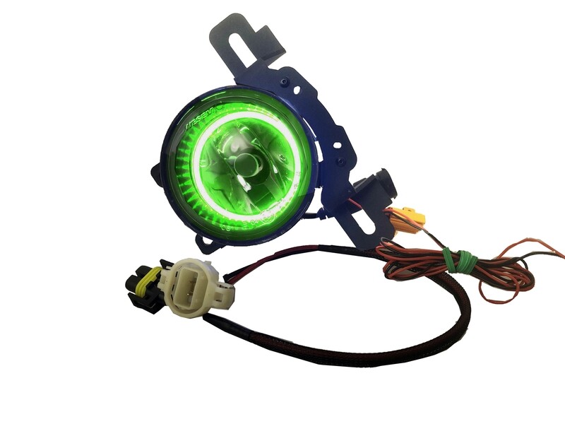 LED Fog Light Kit with Green Halo for JEEP JL/ JT (Metal Bumper) (PAIR)