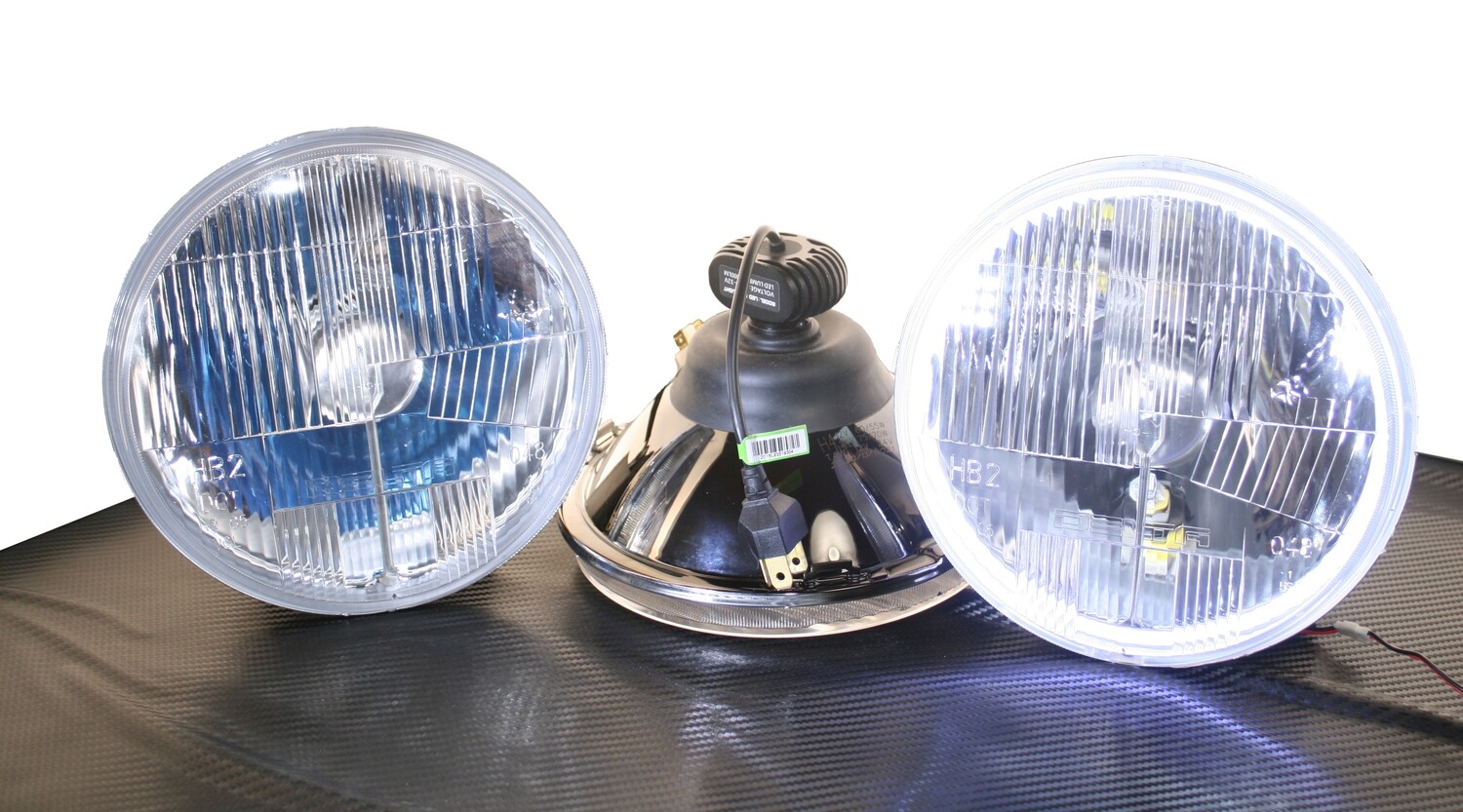 DOT 7&quot; LED Headlight Kit with HALOs &amp; LED Blinkers (PAIR)