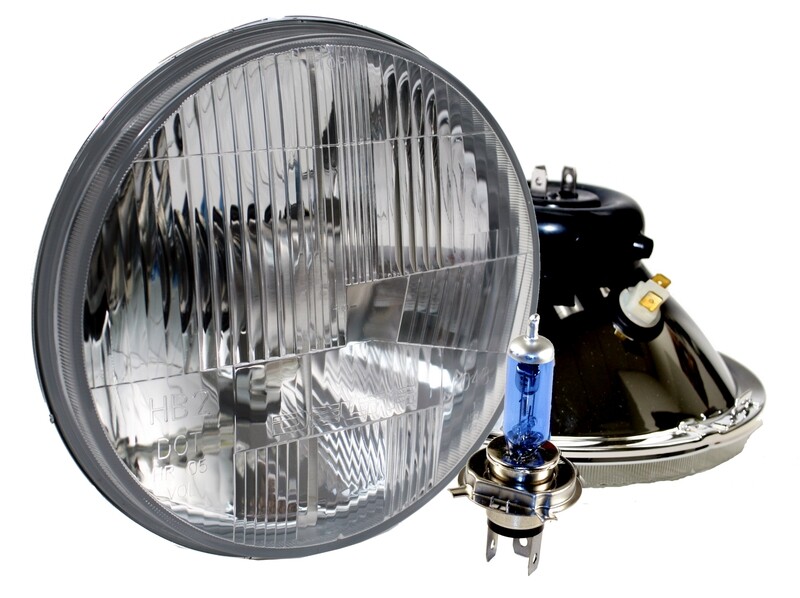 DOT 7&quot; Xenon Headlights with White LED City Lights for 9007 ,Hummer (PAIR)