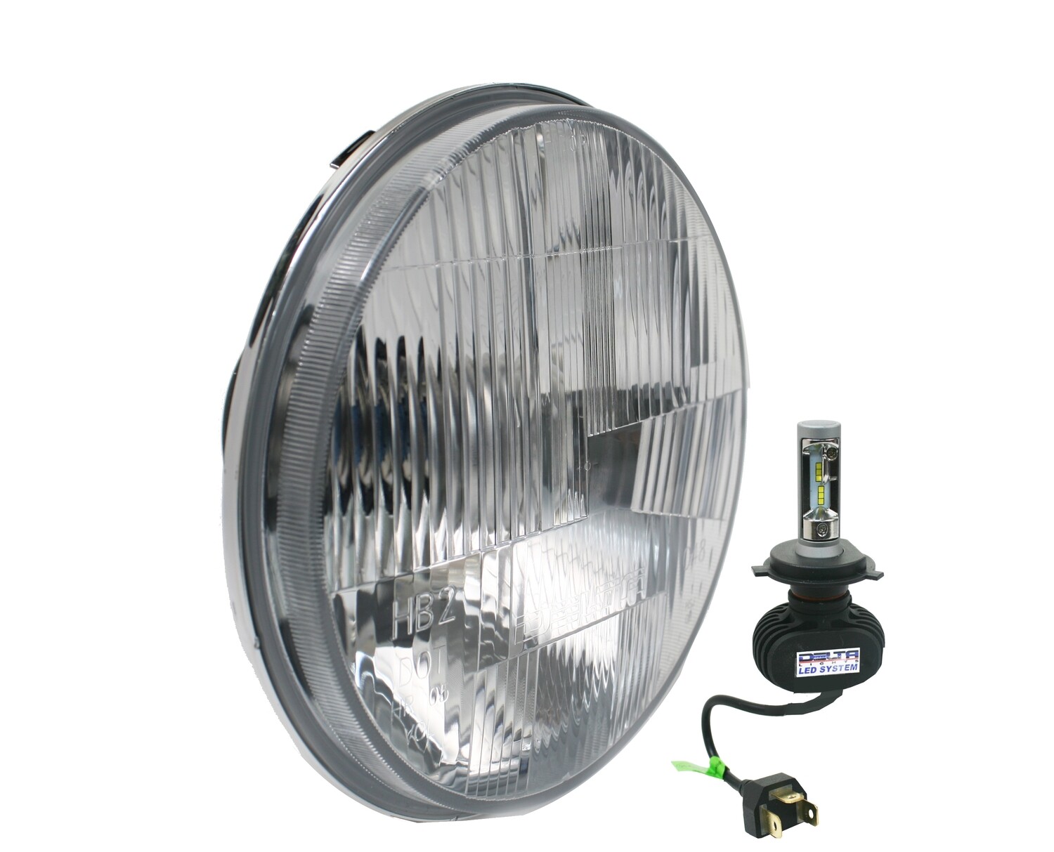 DOT 7&quot; LED Headlight Kit with Defrost-Heating  Element (PAIR)