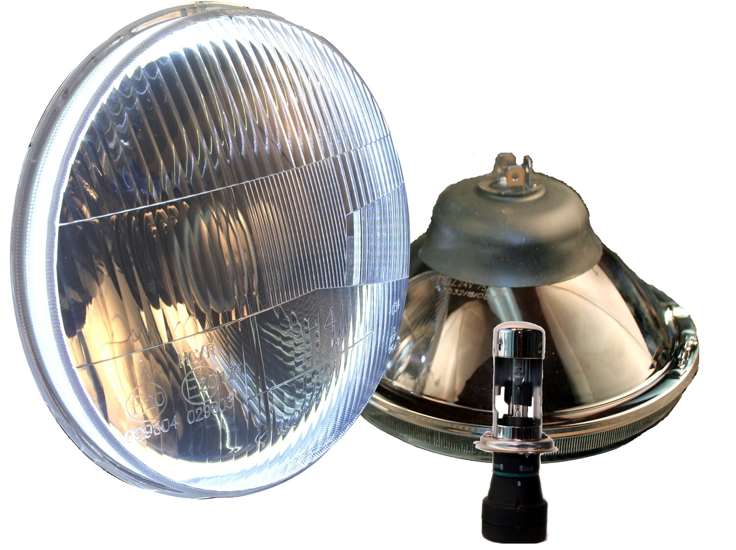 Classic 7&quot; H.I.D. Headlight Kit with Halos (PAIR)