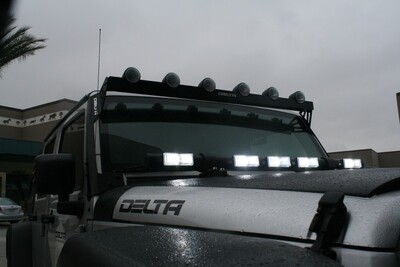 26&quot; TUBULAR LED HOOD BAR FOR JEEP TJ OR JK -24,000 LM