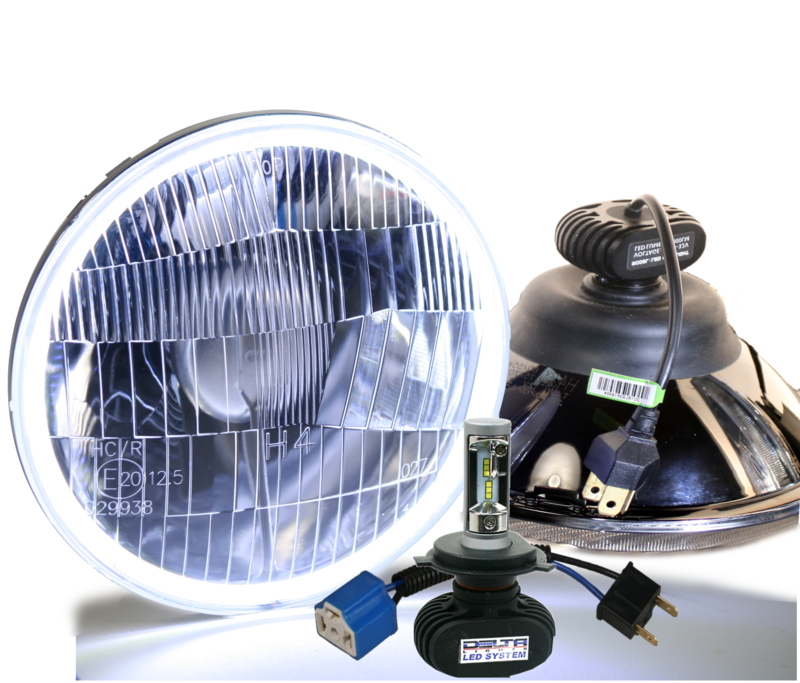 Classic 5 3/4&quot; LED High Beam Headlight Set with Adapter (PAIR)