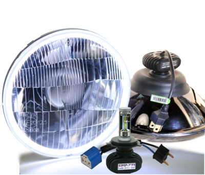 Classic 5 3/4&quot; LED High Beam Headlight Set with Adapter (PAIR)