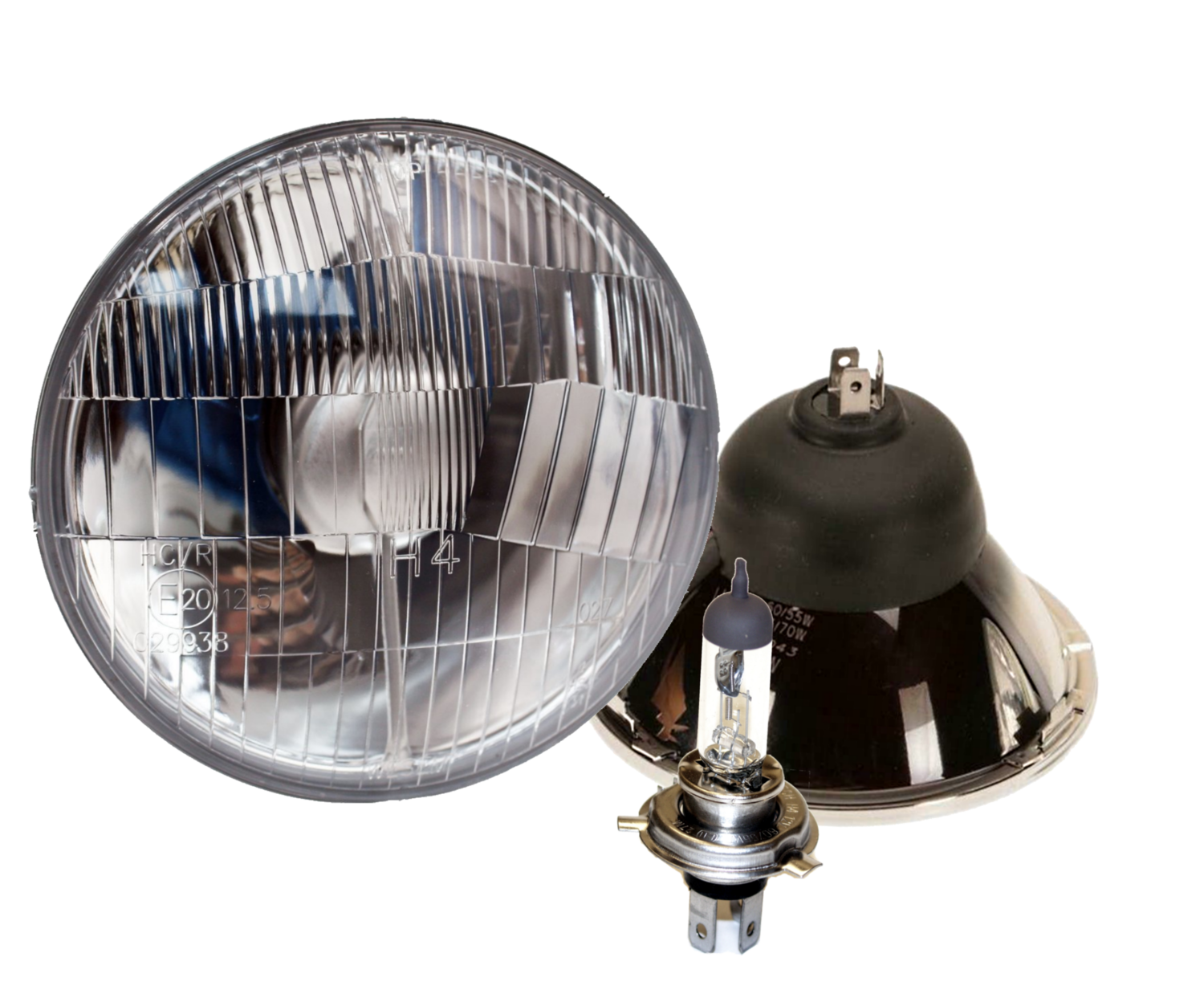 Classic 5 ¾&quot; Universal Hi/ Lo Beam Halogen Headlight Set (PAIR)