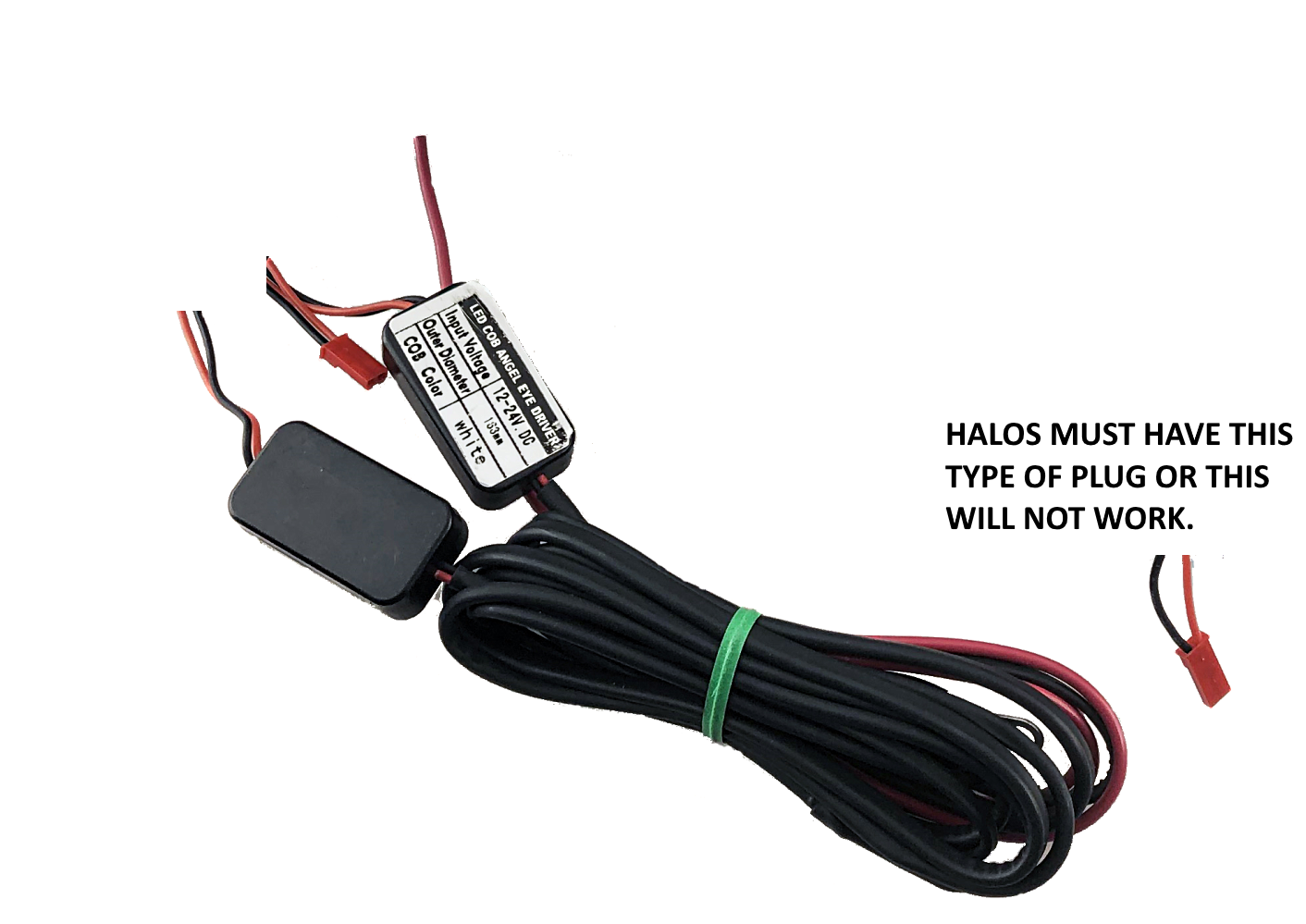LED HALO HARNESS COMPATIBLE WITH ALL DELTA COB HALOS (PAIR)