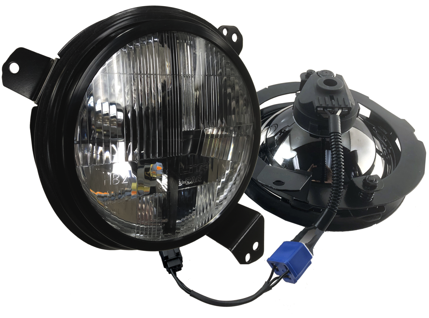Quad-Bar Waterproof LED Headlights with Blinkers for JEEP JL/ JT (PAIR)