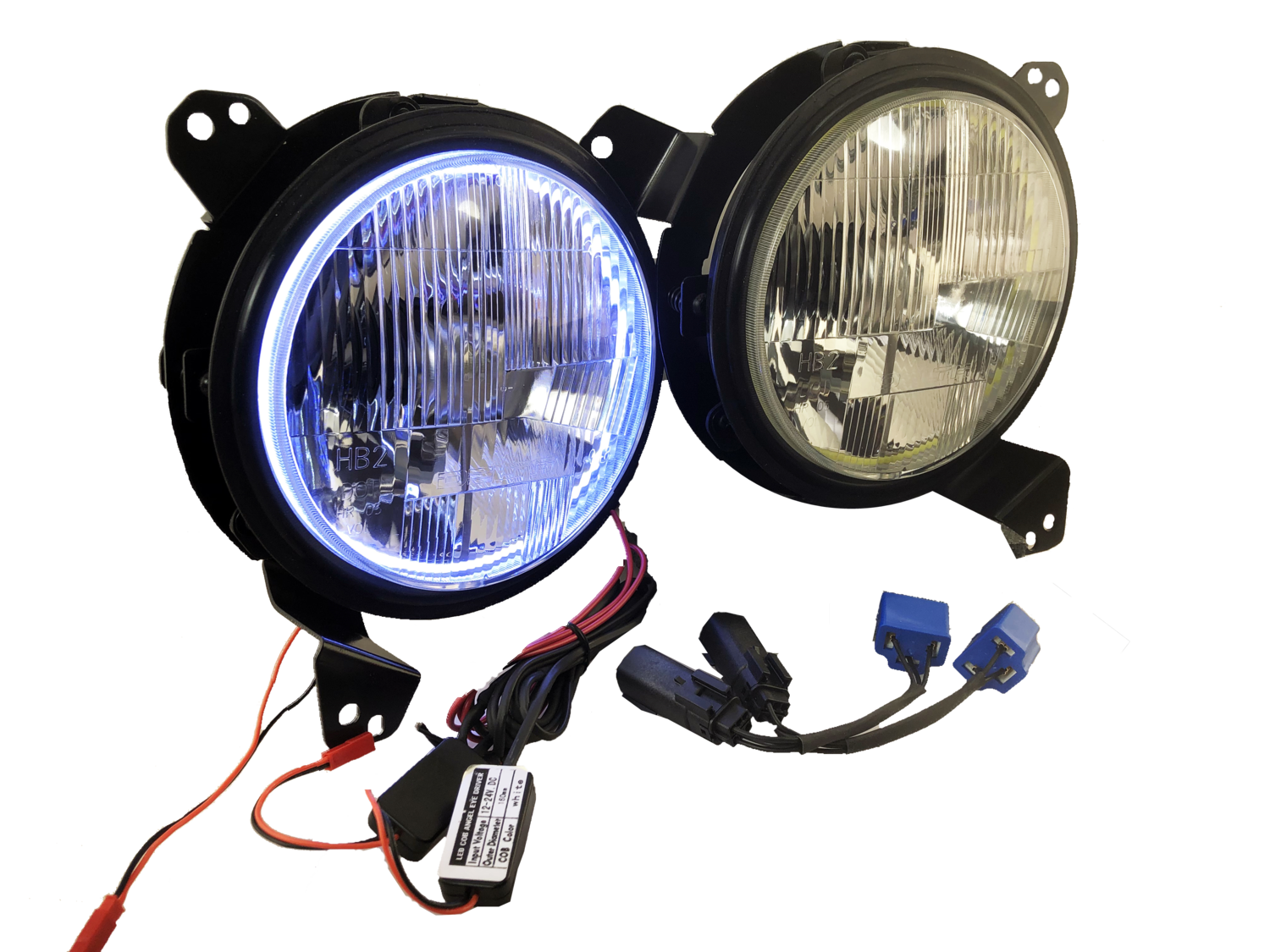 LED Headlight Kit with Halos for Jeep JL/ JT (PAIR)