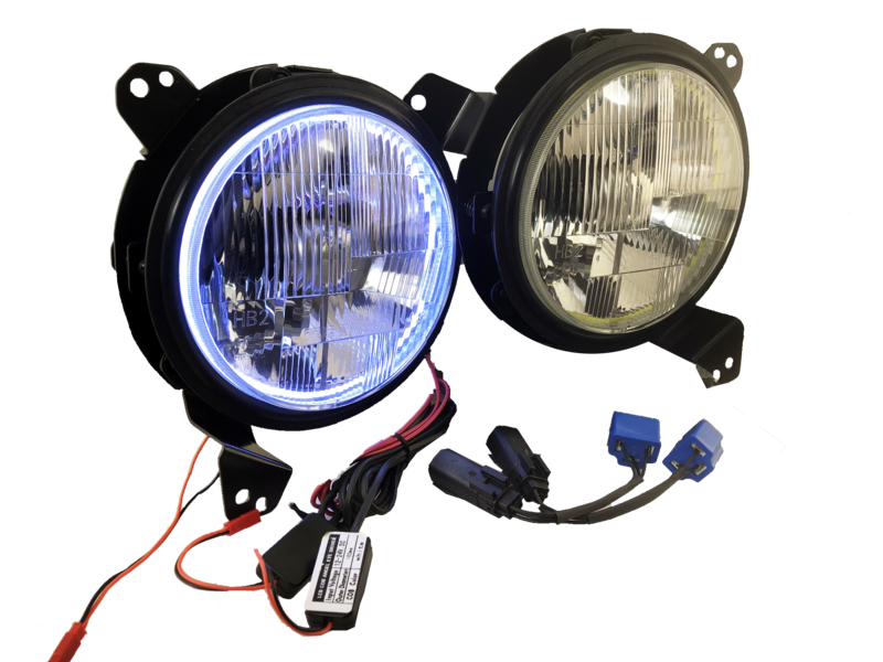 LED Headlight Kit with Halos for Jeep JL/ JT (PAIR)