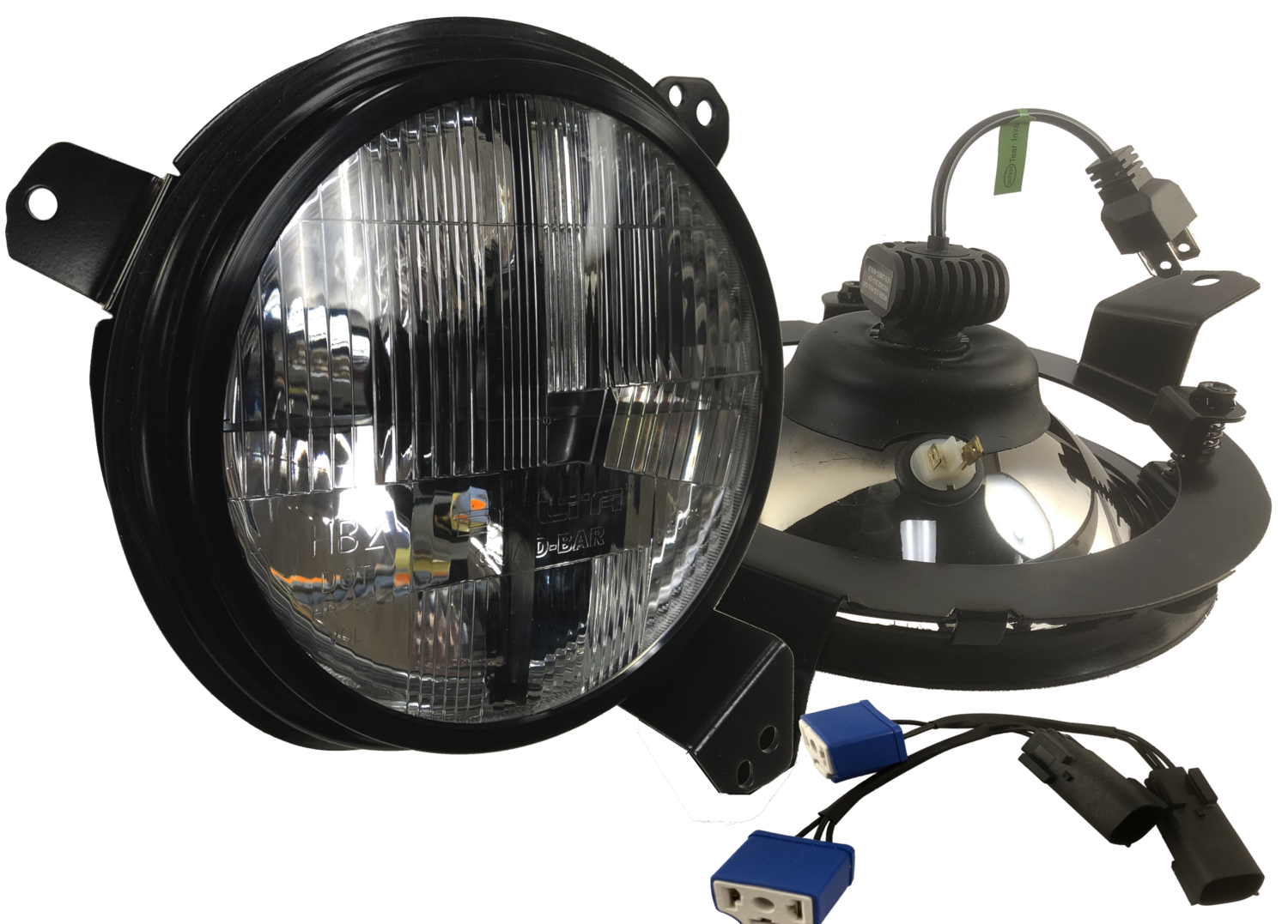 Quad-Bar BOLT Hi-Power LED Headlights with LED Blinkers for Jeep JL/ JT (PAIR)