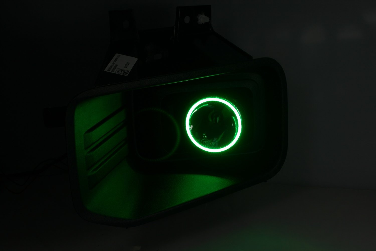 Bullet Windshield Mount LED Light Kit with Green COB HALOs  -16,000 LM (PAIR)