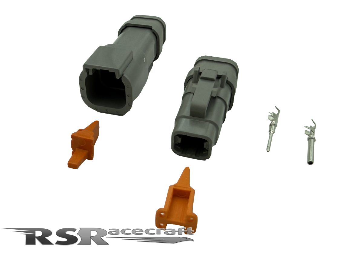 Deutsch Style DTM Connector with Heat Shrink Boot (2/3/4/6/8/12 Pin)