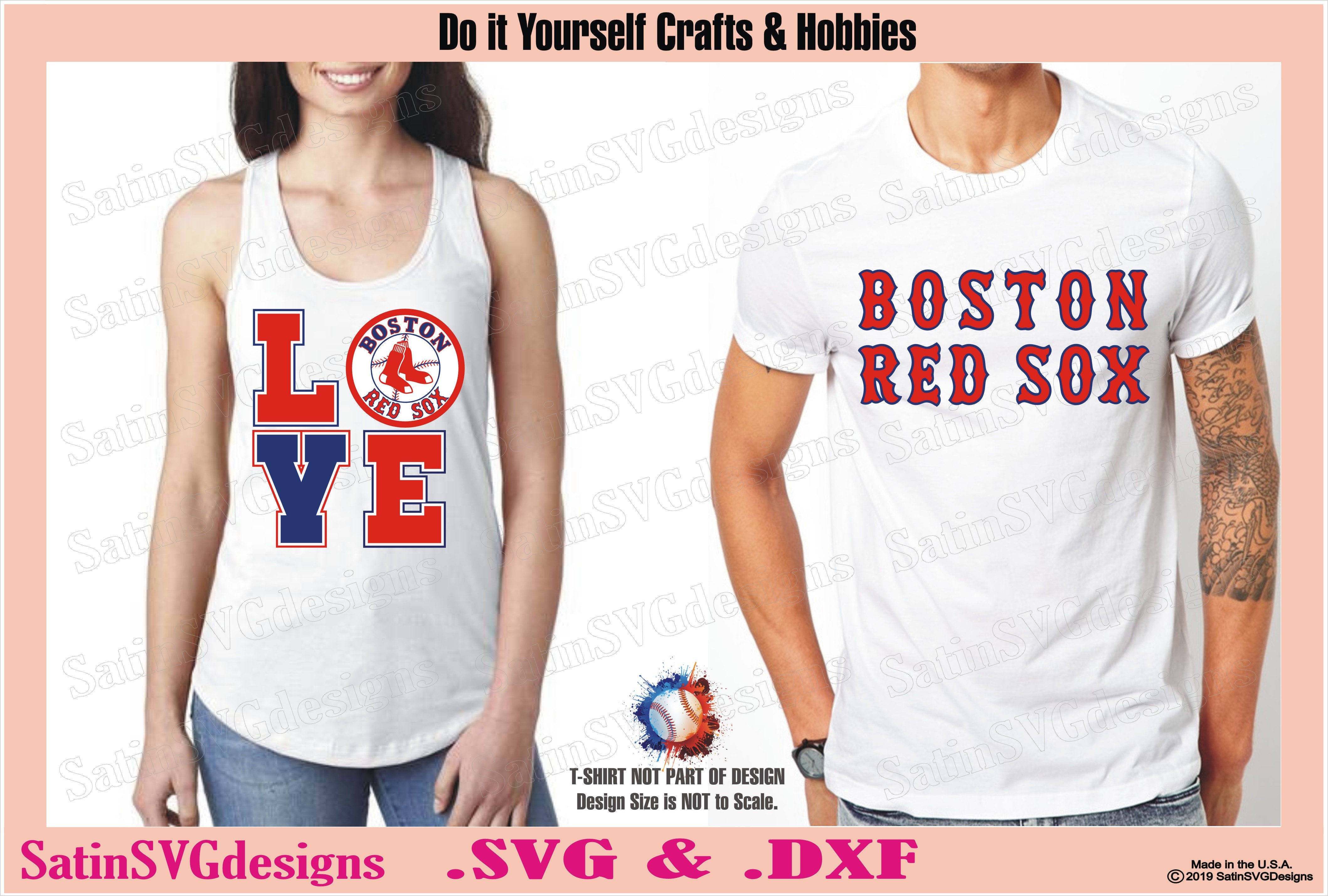 Boston Red Sox Baseball Set Design SVG Files, Cricut, Silhouette Studio,  Digital Cut Files