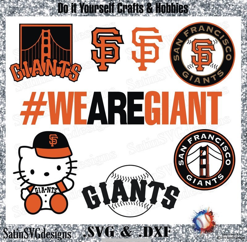 San Francisco Giants Baseball Set Design SVG Files, Cricut, Silhouette Studio, Digital Cut Files