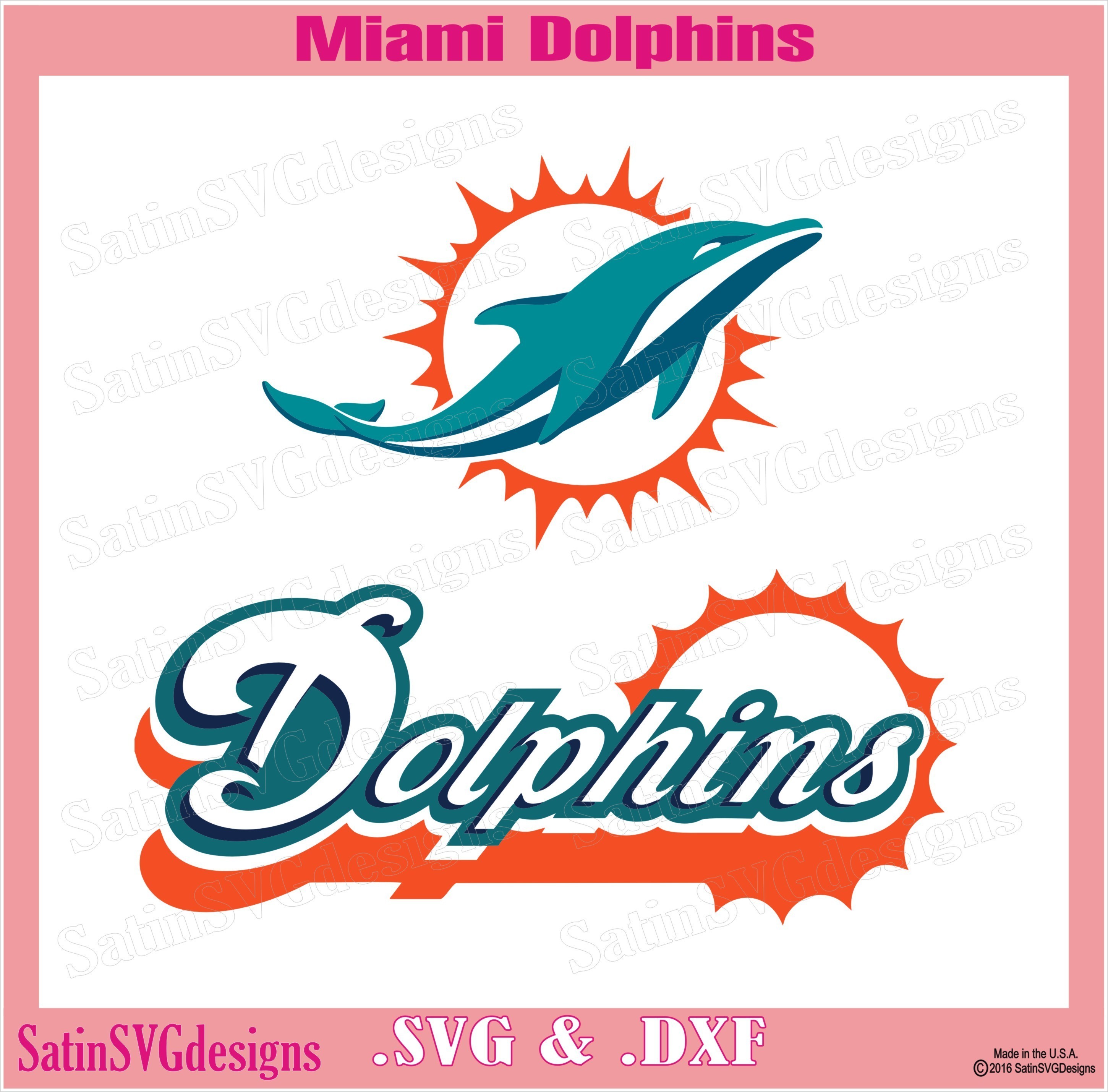 Download Miami Dolphins Set Design Svg Files Cricut Silhouette Studio Digital Cut Files