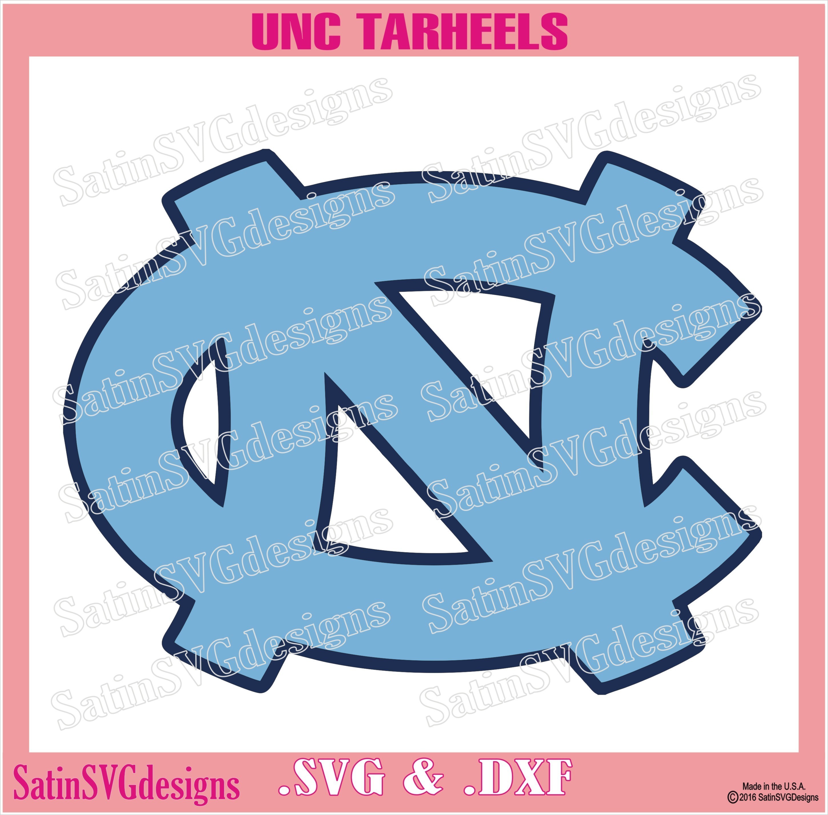 Unc North Carolina Tarheels Set College Design Svg Files Cricut Silhouette Studio Digital Cut Files