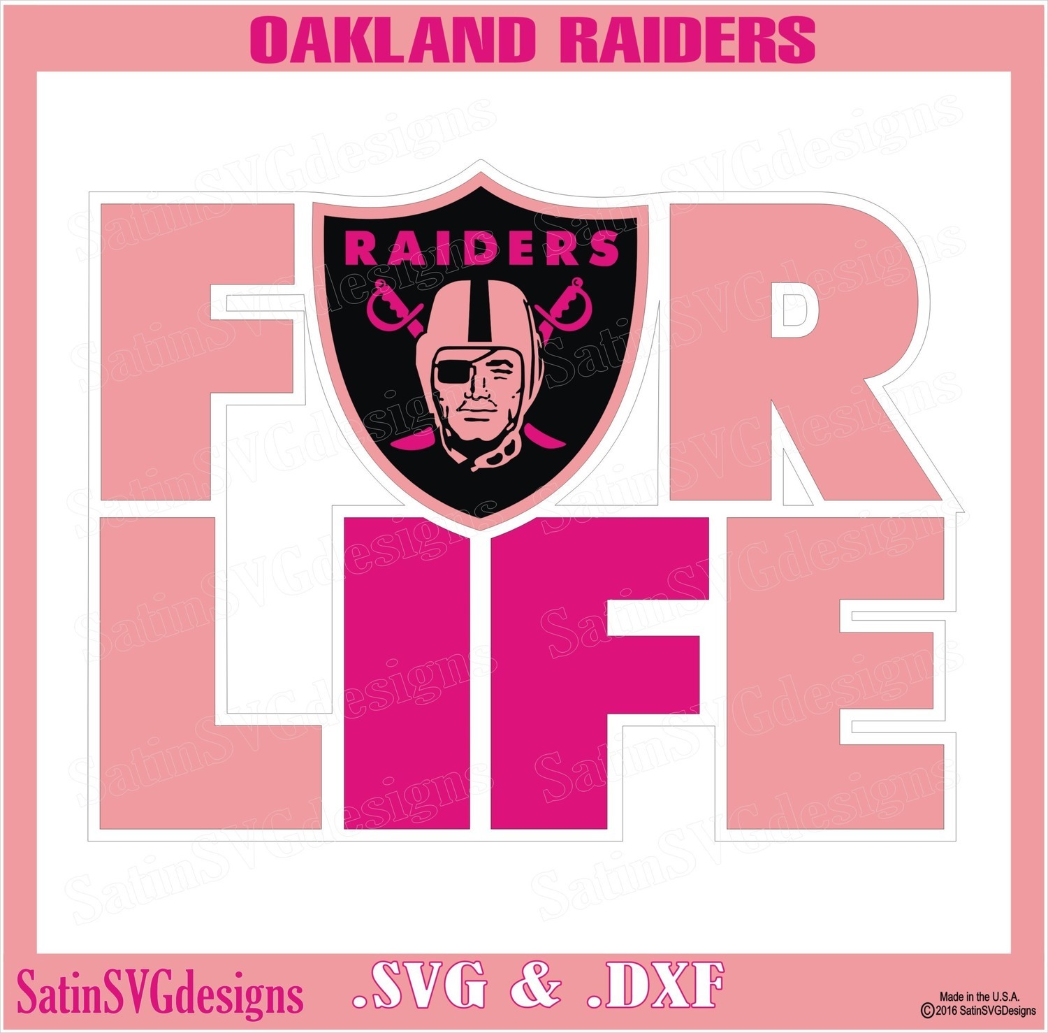 Las Vegas Raiders Nation For Life Design SVG Files, Cricut, Silhouette  Studio, Digital Cut Files, image size:1500x1478
