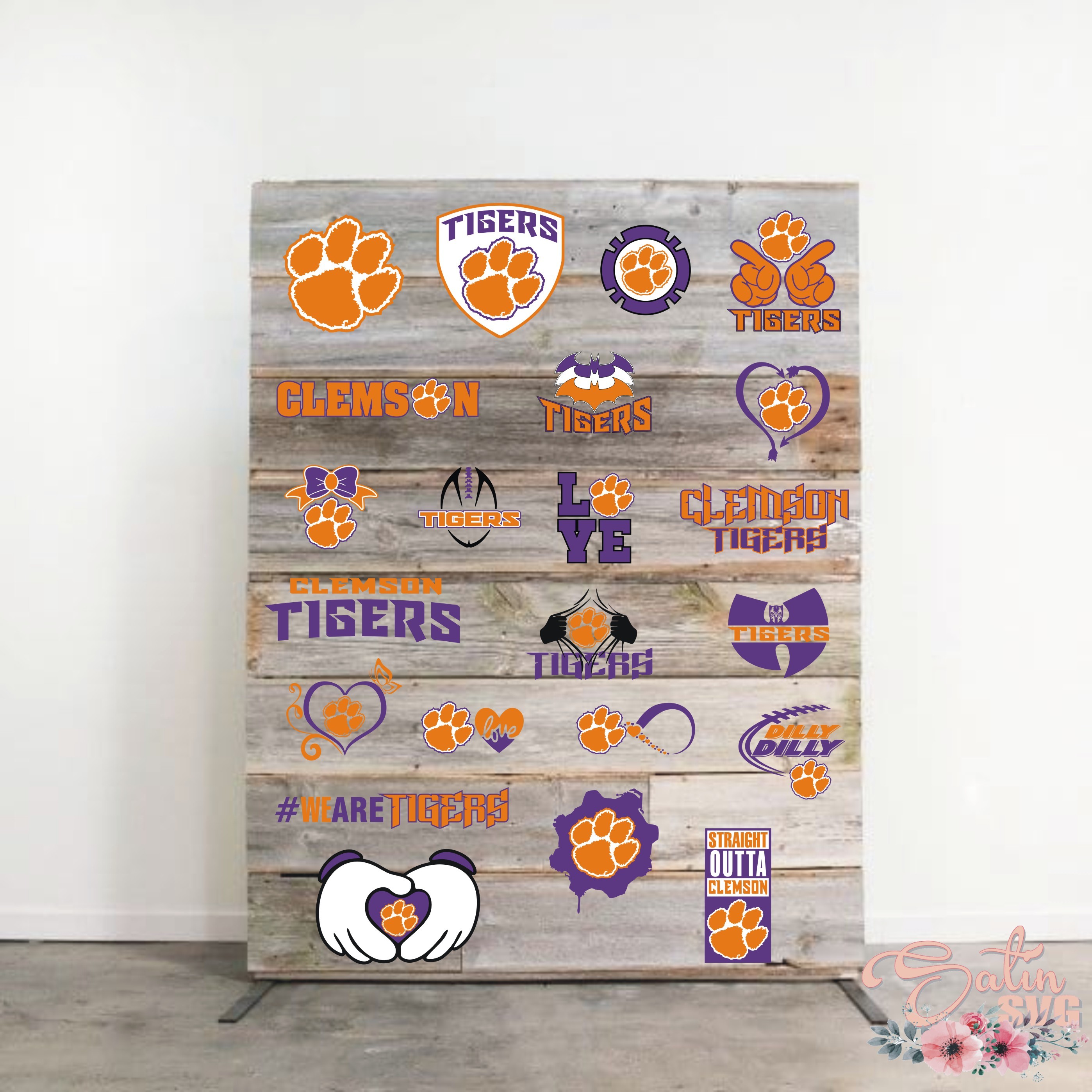 Clemson Tigers Set Design Svg Files Cricut Silhouette Studio Digital Cut Files