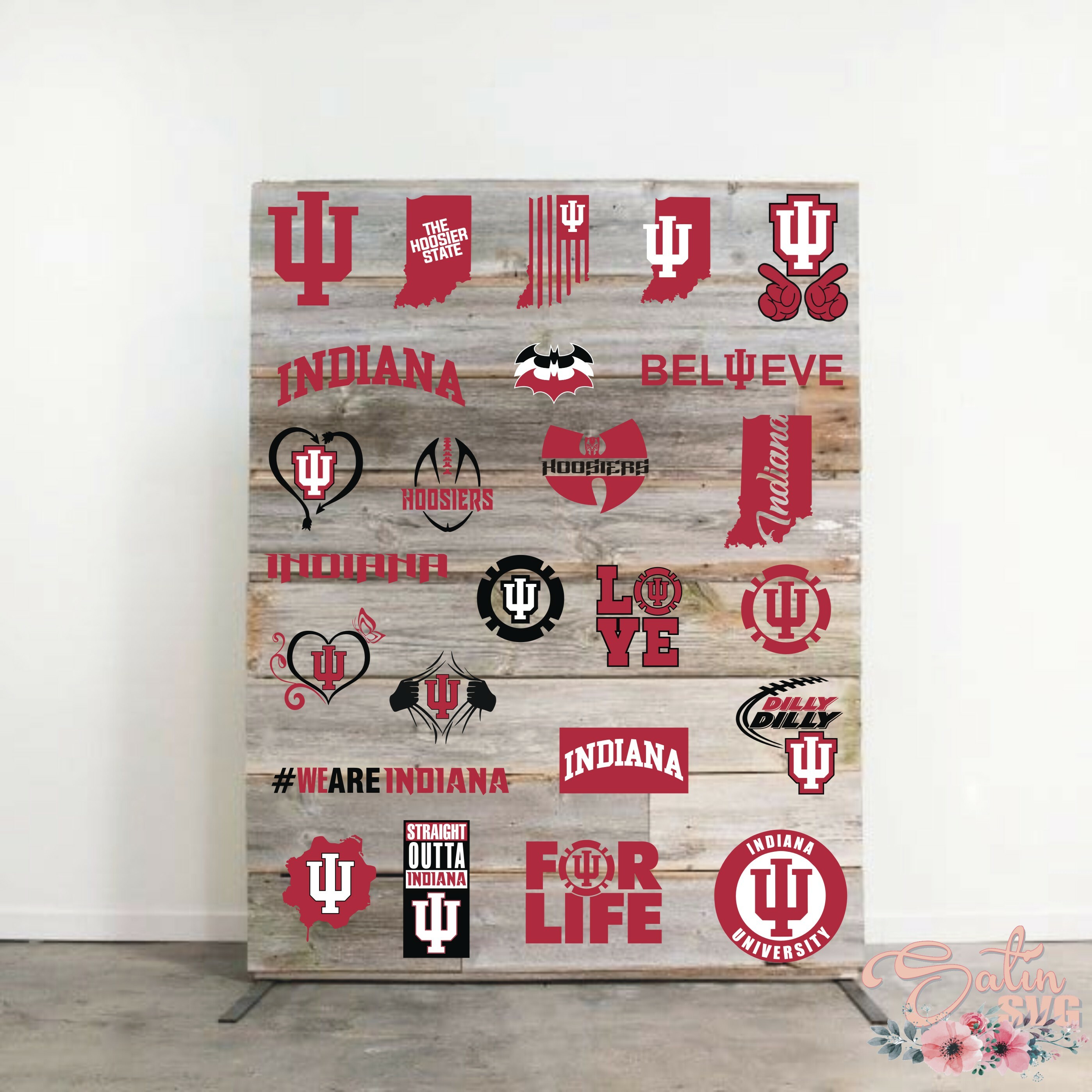 Download Indiana Hoosiers Set Design Svg Files Cricut Silhouette Studio Digital Cut Files