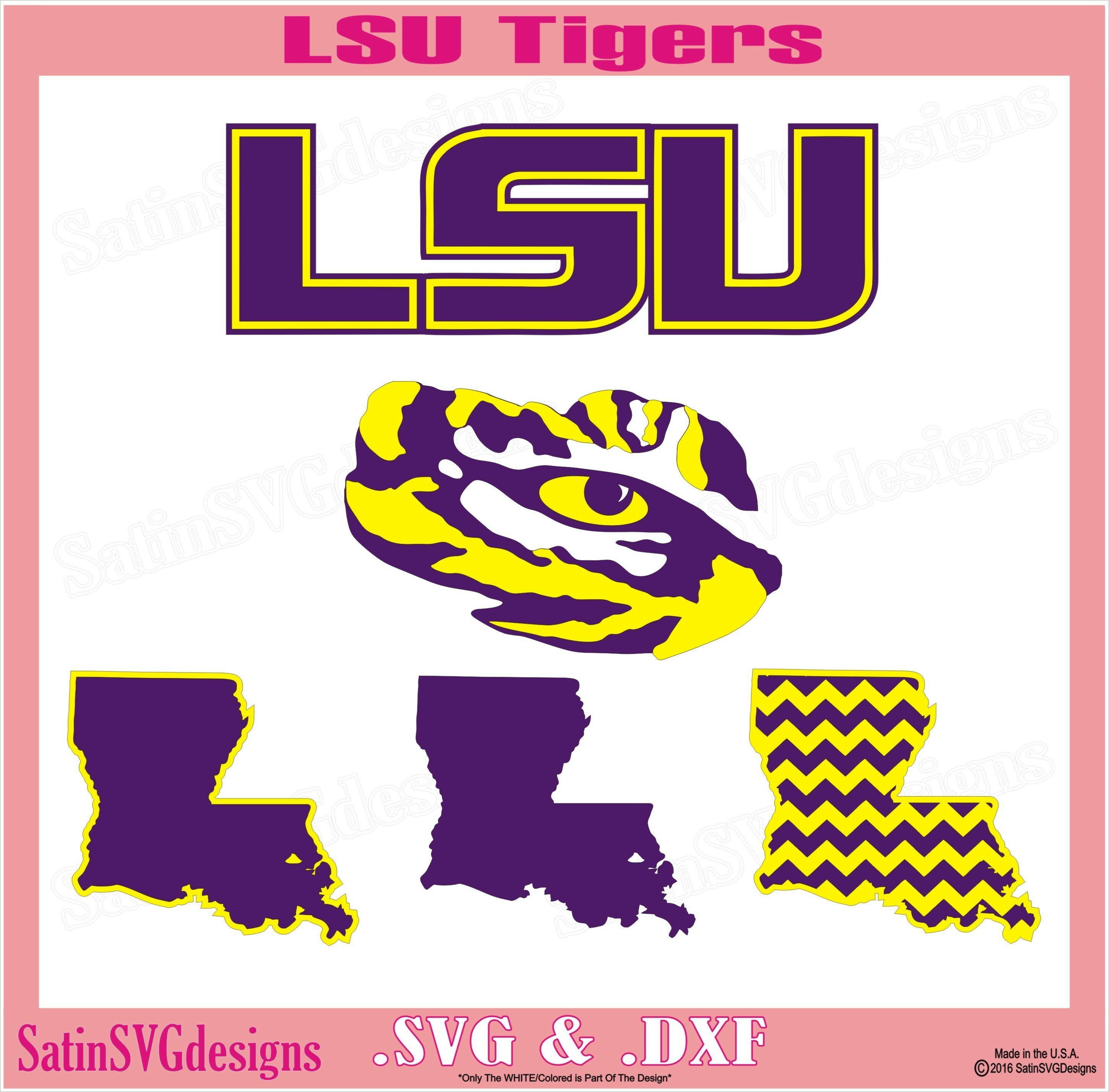 Download Lsu Tigers Louisiana State University New Design Svg Files Cricut Silhouette Studio Digital Cut Files
