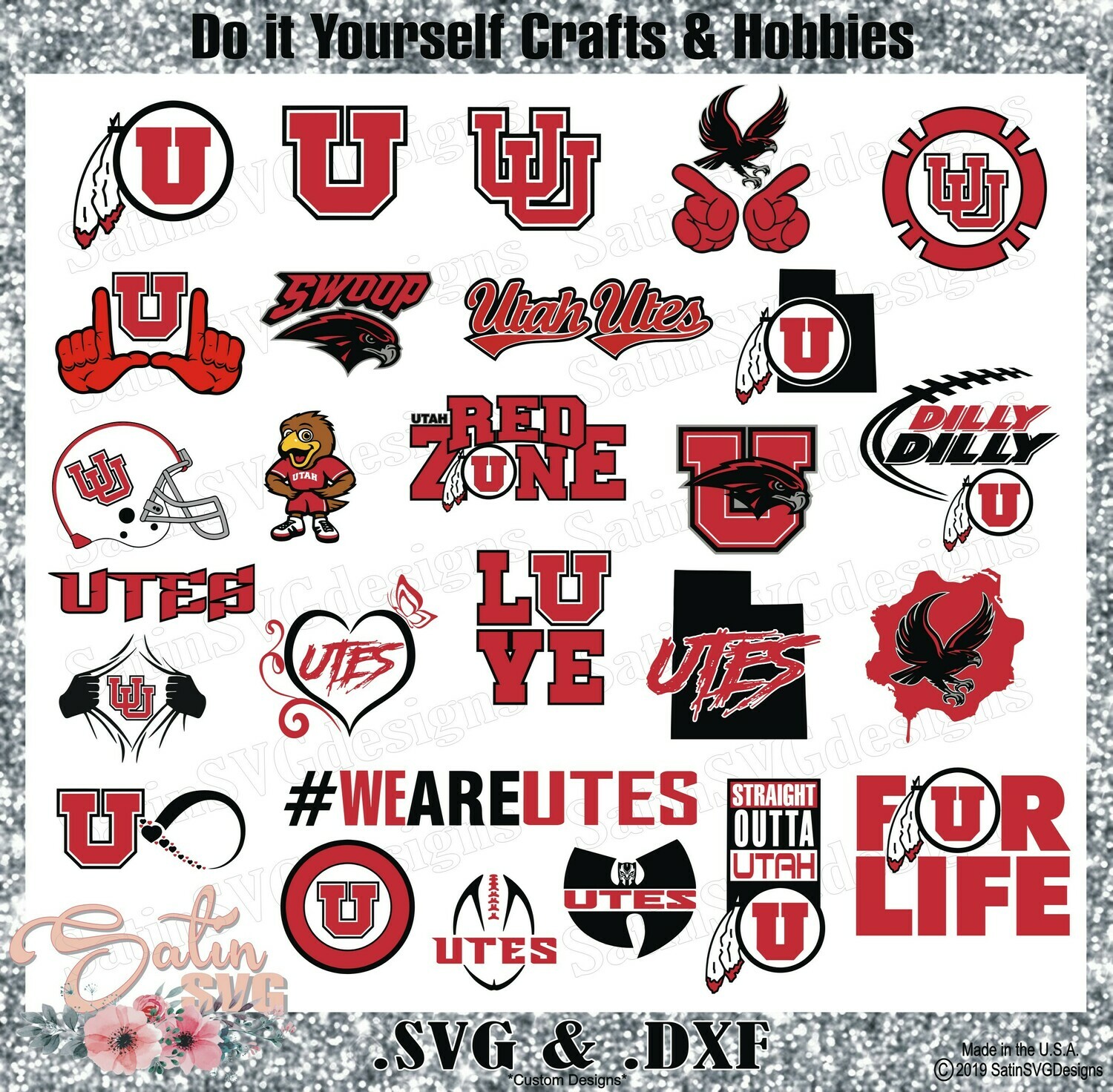 Download Utah Utes College Design Svg Files Cricut Silhouette Studio Digital Cut Files