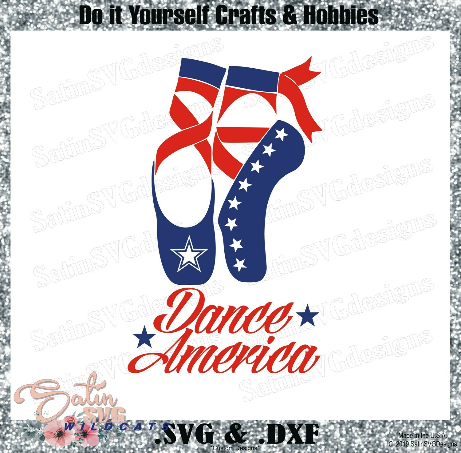 4th OF July - Dance America Design SVG Files, Cricut, Silhouette Studio, Digital Cut Files