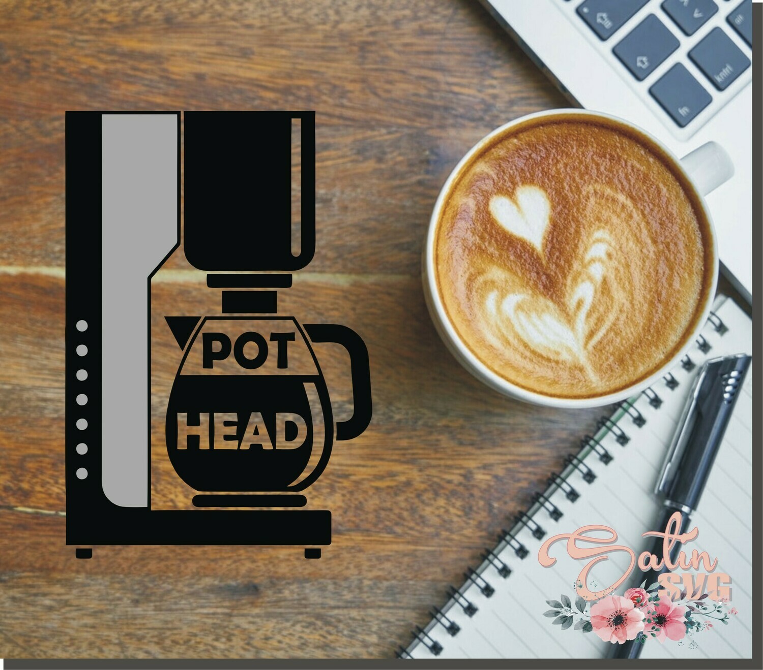 Download Coffee Pot Head Designs Svg Files Cricut Silhouette Studio Digital Cut Files