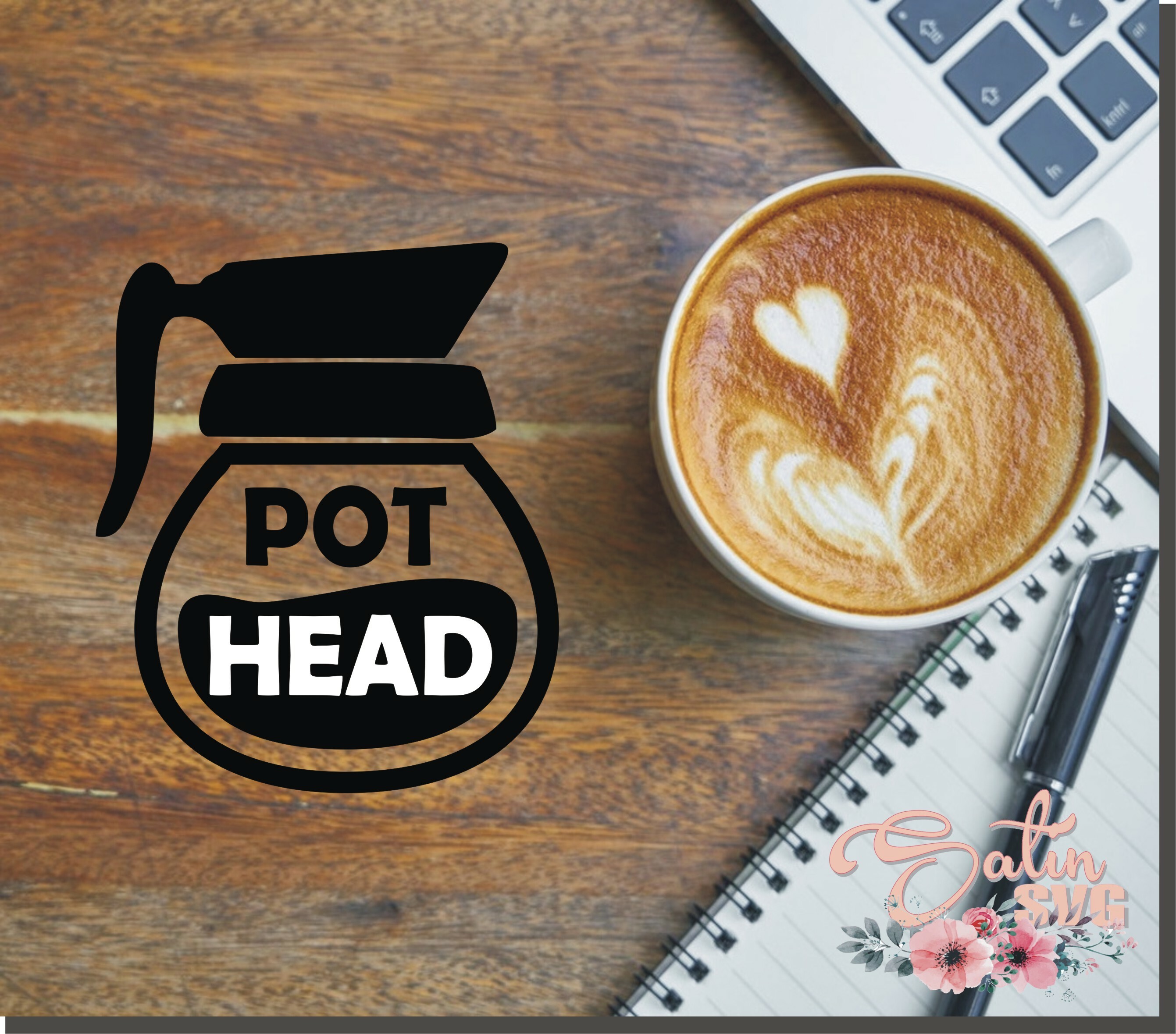 Download Coffee Pot Head Designs Svg Files Cricut Silhouette Studio Digital Cut Files