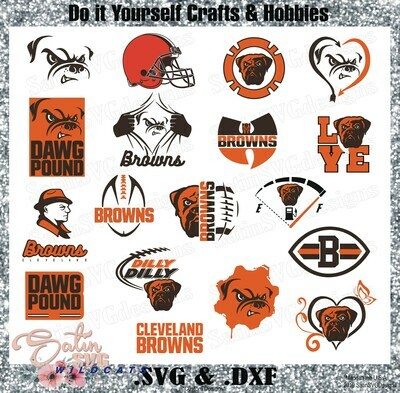 Cleveland Browns Dawg Pound Set2 Design SVG Files, Cricut, Silhouette Studio, Digital Cut Files