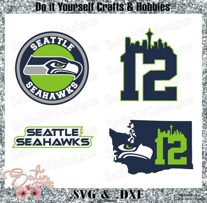 Seattle Seahawks MEGA-Bundle (Both Sets) Design SVG Files, Cricut, Silhouette Studio, Digital Cut Files