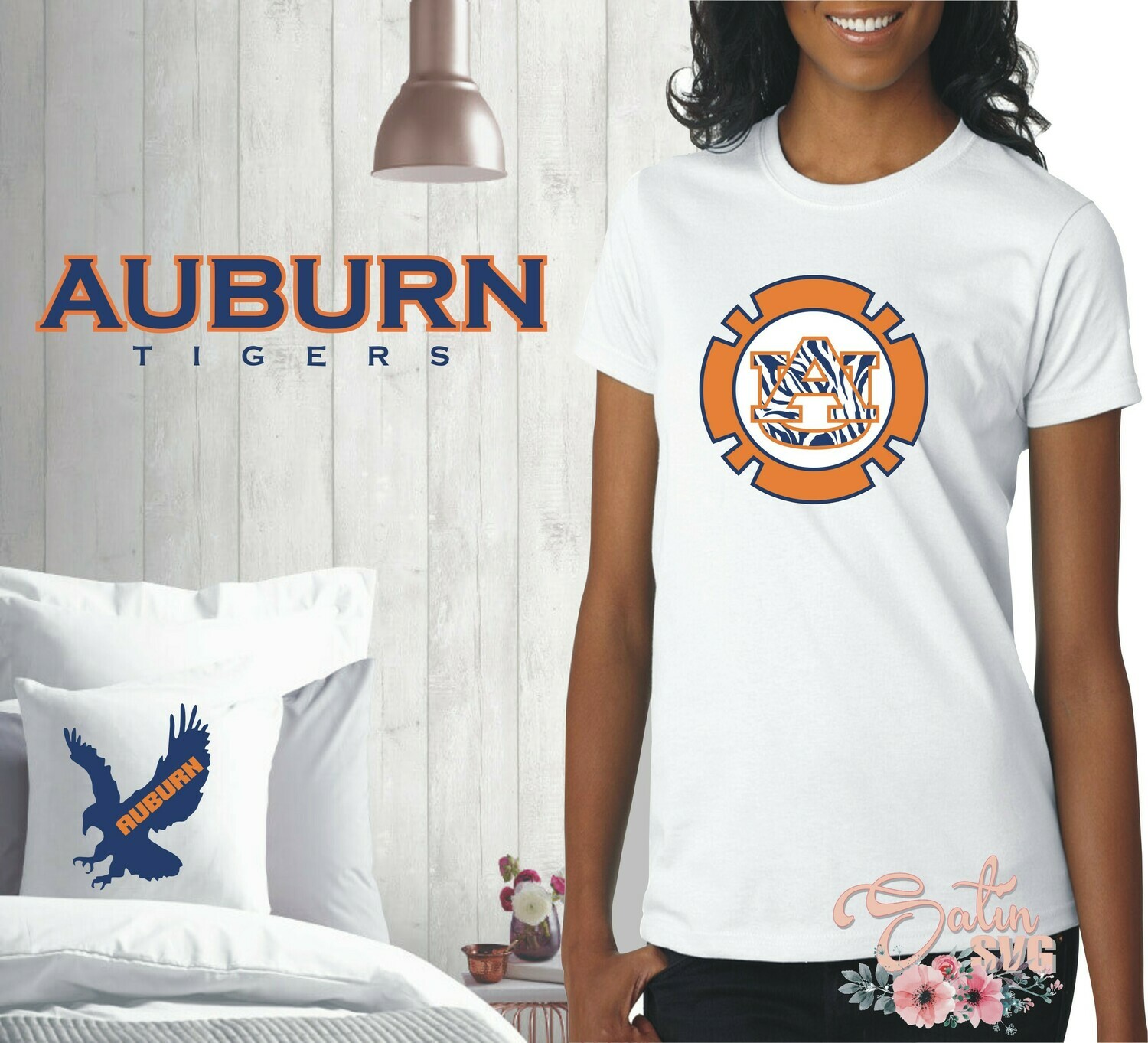 Auburn Tigers Design Set Svg Files Cricut Silhouette Studio Digital Cut Files