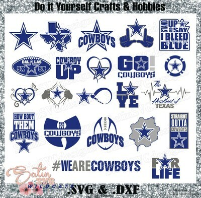 Dallas Cowboys 5X Champions Blue Upgrade Designs SVG Files, Cricut, Silhouette Studio, Digital Cut Files