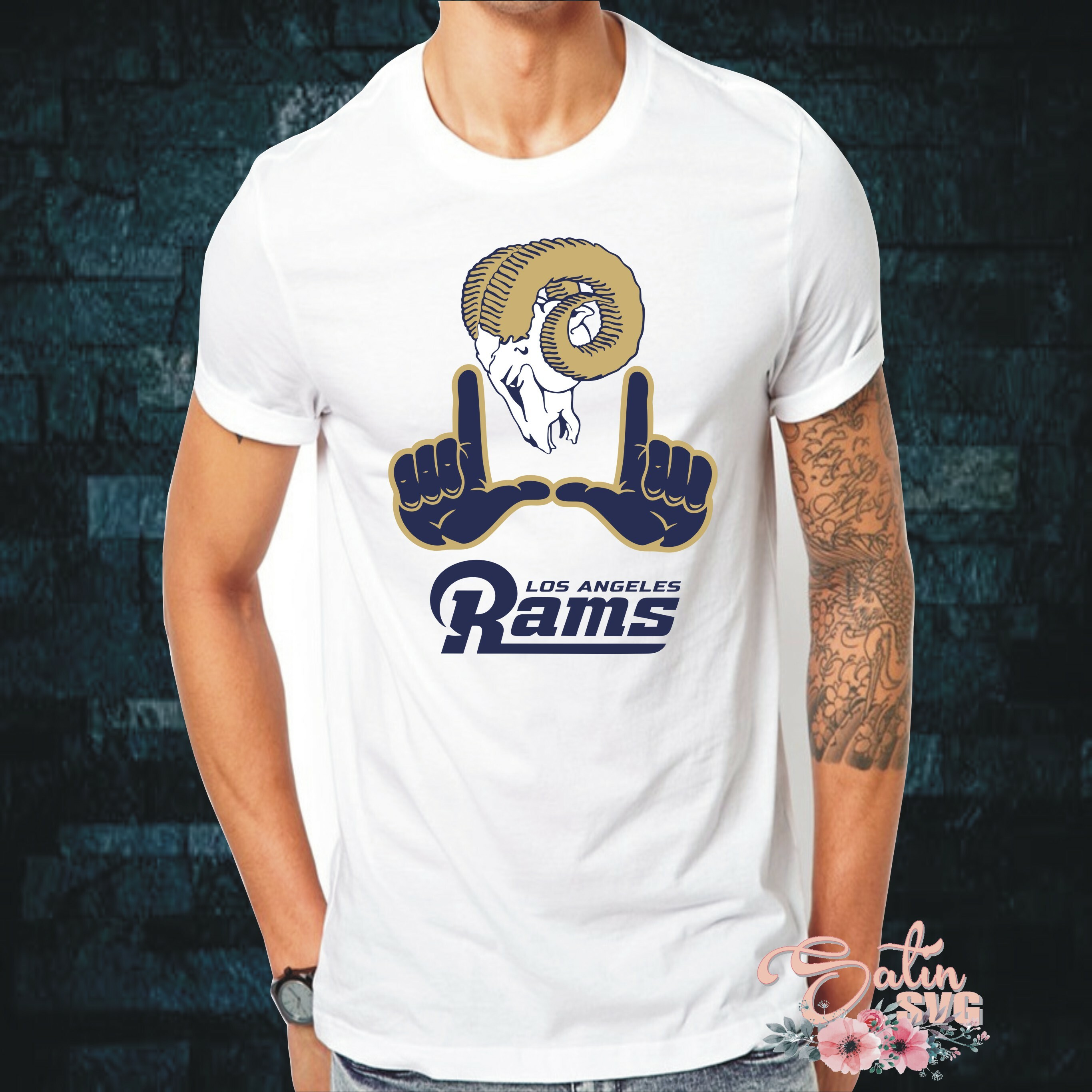 Los Angeles Rams SVG • NFL Football Team T-shirt Stacked Design SVG Cut  Files Cricut