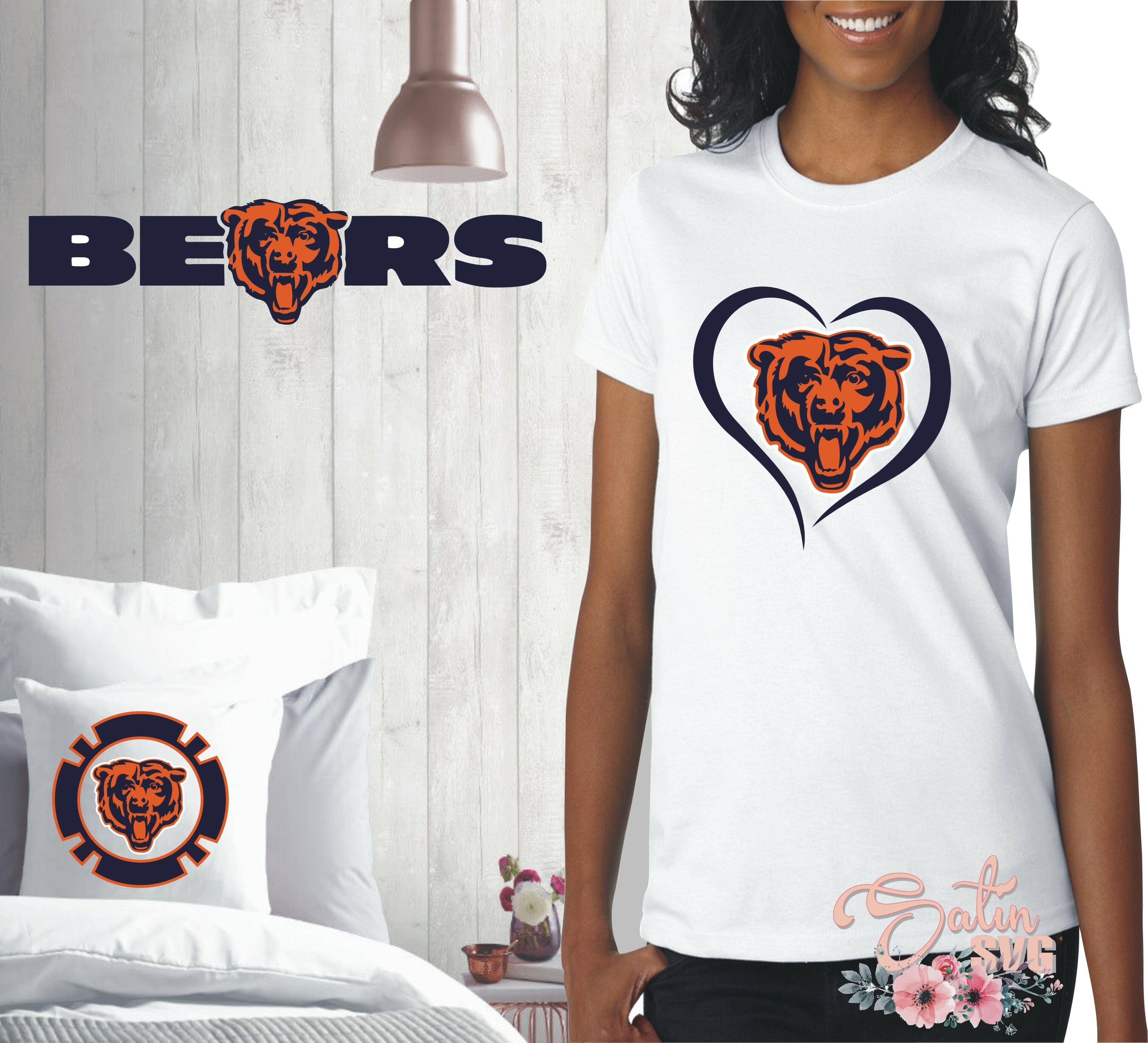 Chicago Bears T-shirt Design SVG  Creative Design Maker –  Creativedesignmaker