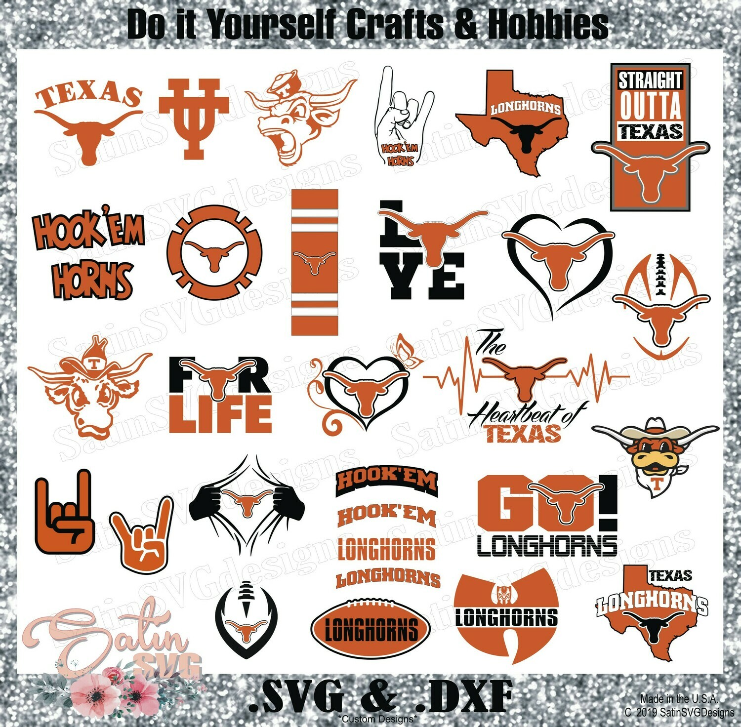 Download Texas Longhorns NEW Custom Central Florida University Designs. SVG Files, Cricut, Silhouette ...