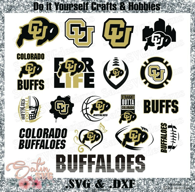 Colorado Buffaloes, Colorado University NEW Custom Designs. SVG Files, Cricut, Silhouette Studio, Digital Cut Files, Infusible Ink