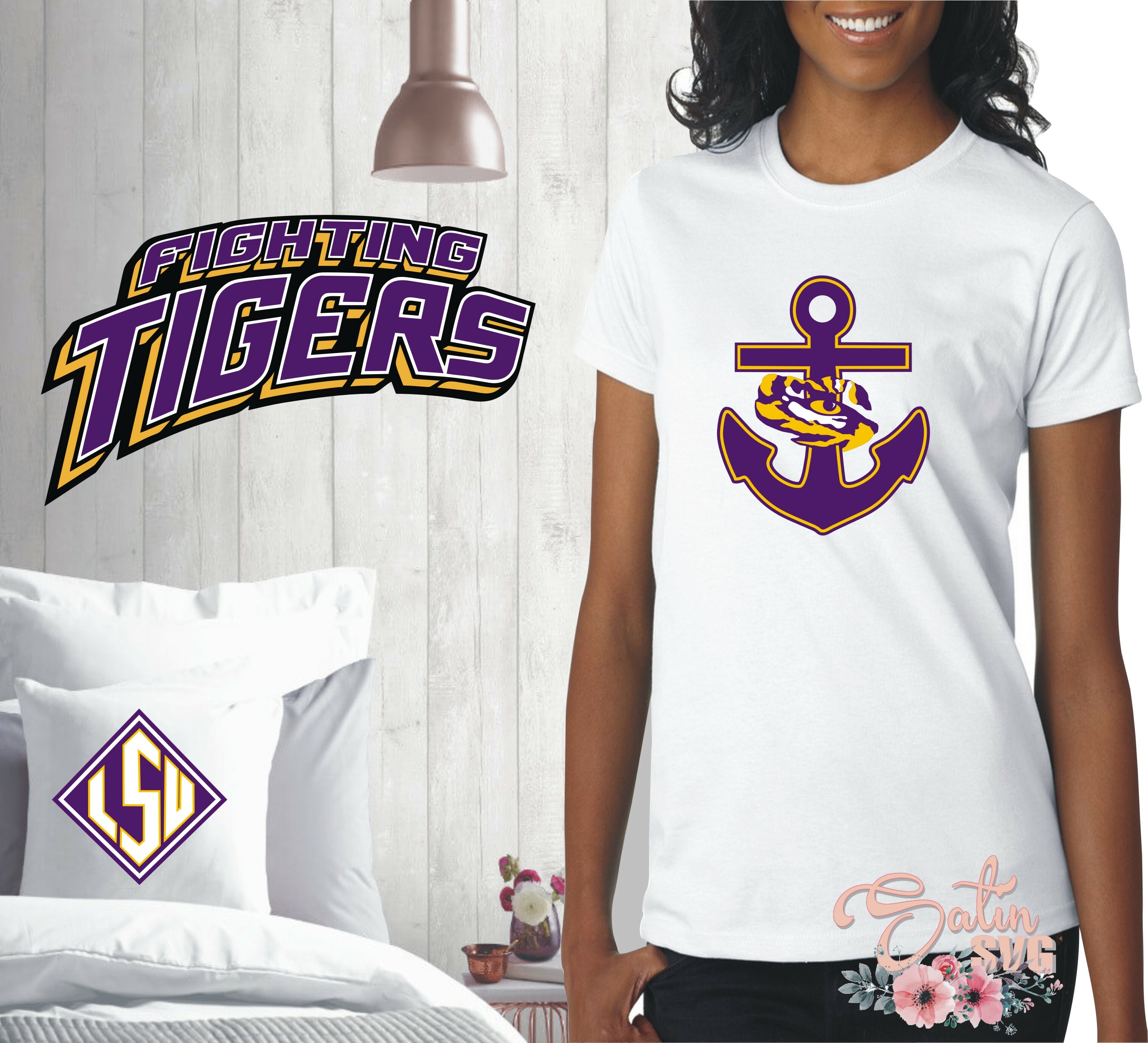 Download Lsu Tigers Louisiana State University New Design Svg Files Cricut Silhouette Studio Digital Cut Files PSD Mockup Templates