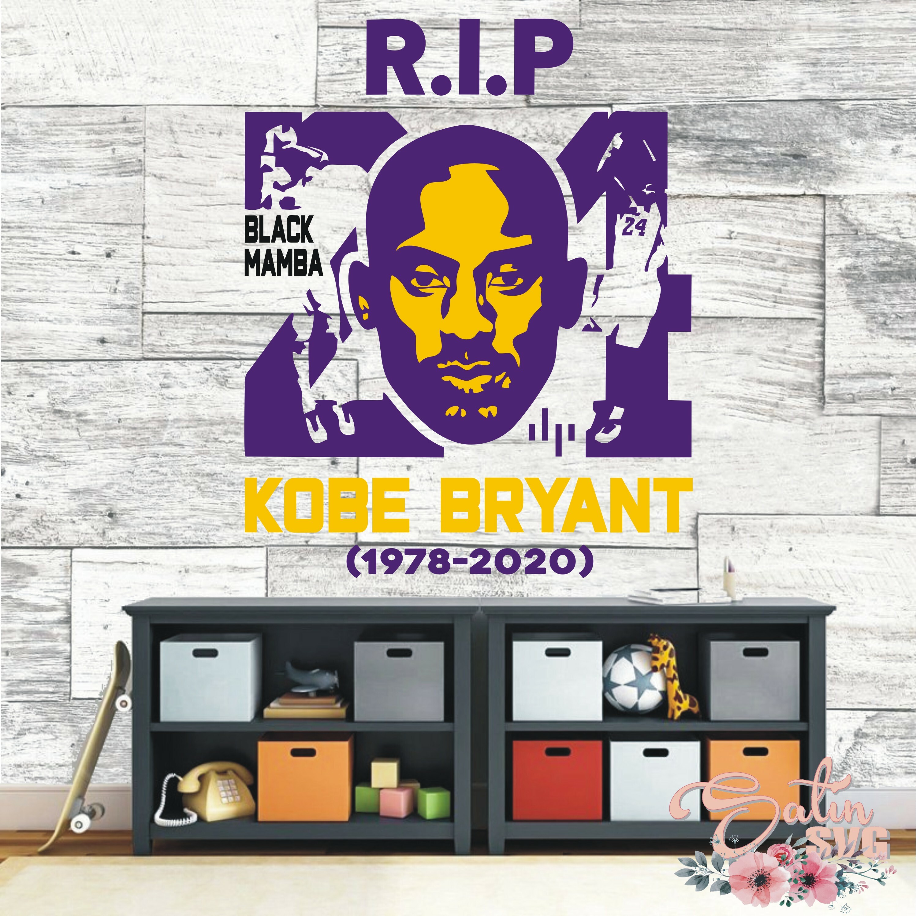 Download Kobe Bryant 24 R I P New Custom Designs Svg Files Cricut Silhouette Studio Digital Cut Files Infusible Ink SVG Cut Files