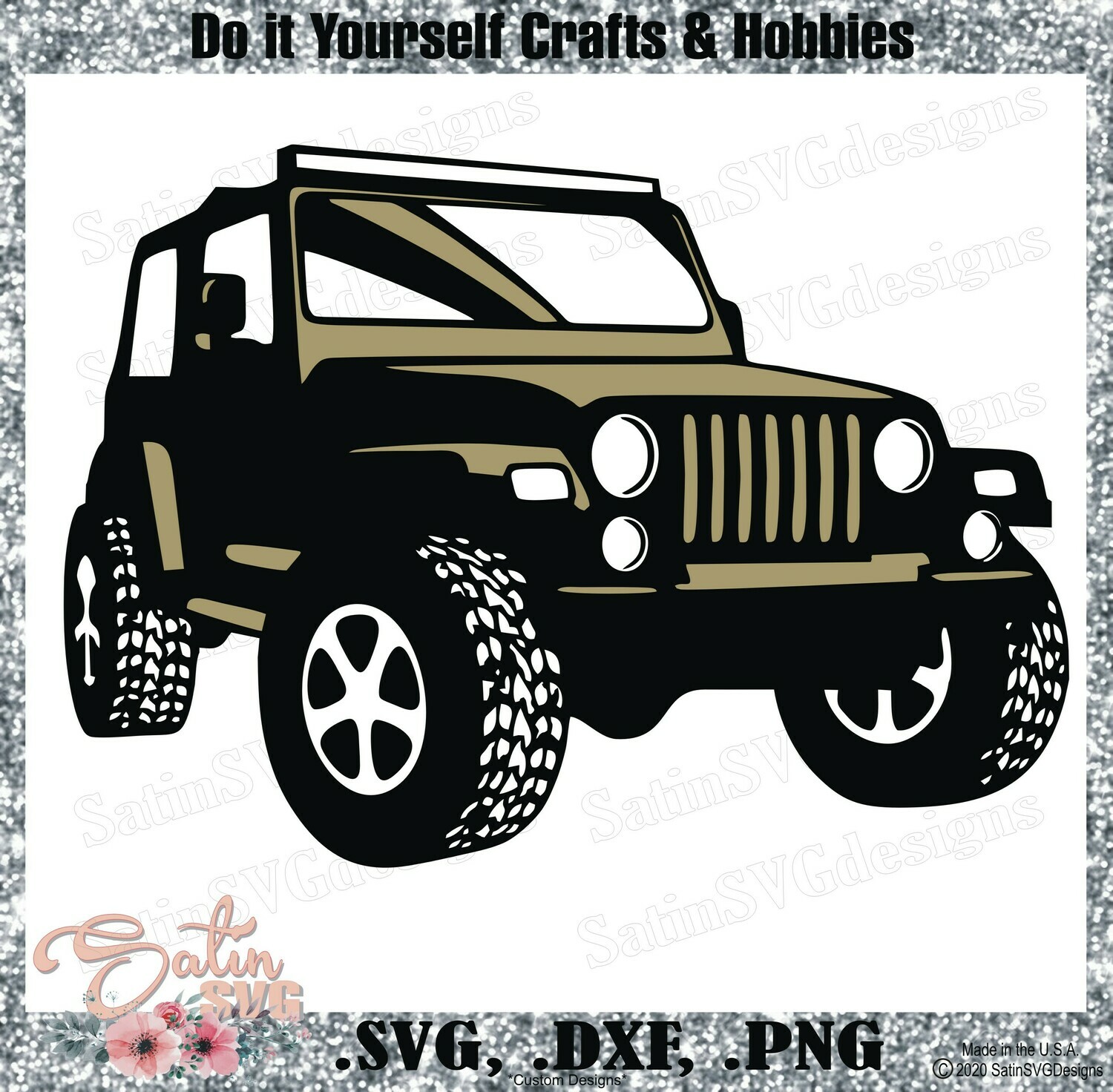 Jeep Side Off Road Design SVG Files, Cricut, Silhouette Studio, Digital Cut Files Valentines