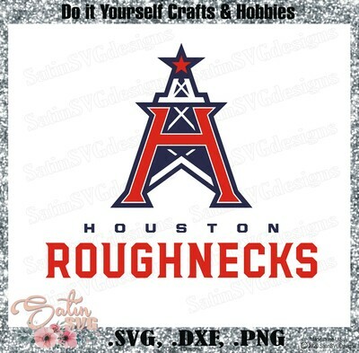 Houston Roughnecks XFL Football NEW Custom Logo Designs. SVG Files, Cricut, Silhouette Studio, Digital Cut Files, Infusible Ink
