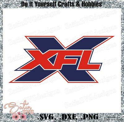 XFL FAN FOOTBALL NEW Custom Logo Designs. SVG Files, Cricut, Silhouette Studio, Digital Cut Files, Infusible Ink
