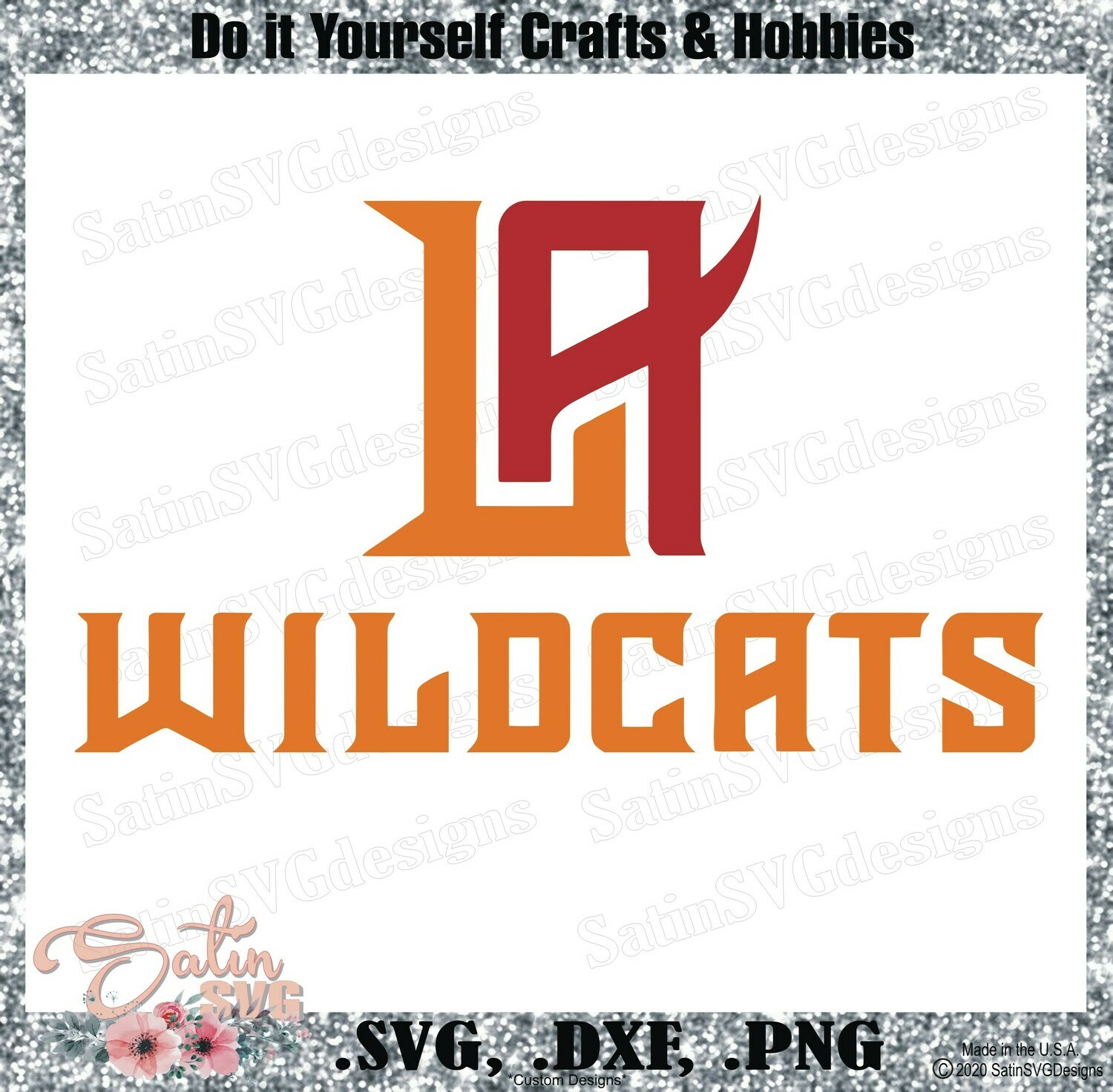 LA Wildcats XFL Football NEW Custom Logo Designs. SVG Files, Cricut, Silhouette Studio, Digital Cut Files, Infusible Ink