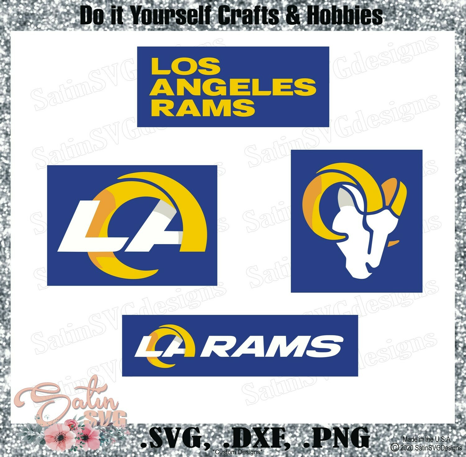 Download Los Angeles Rams New 2020 Design Set Svg Files Nfl Football Cricut Silhouette Studio Digital Cut Files