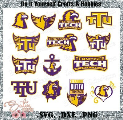 Tennessee Tech Golden Eagles, Tennessee Tech University NEW Custom Designs. SVG Files, Cricut, Silhouette Studio, Digital Cut Files, Infusible Ink