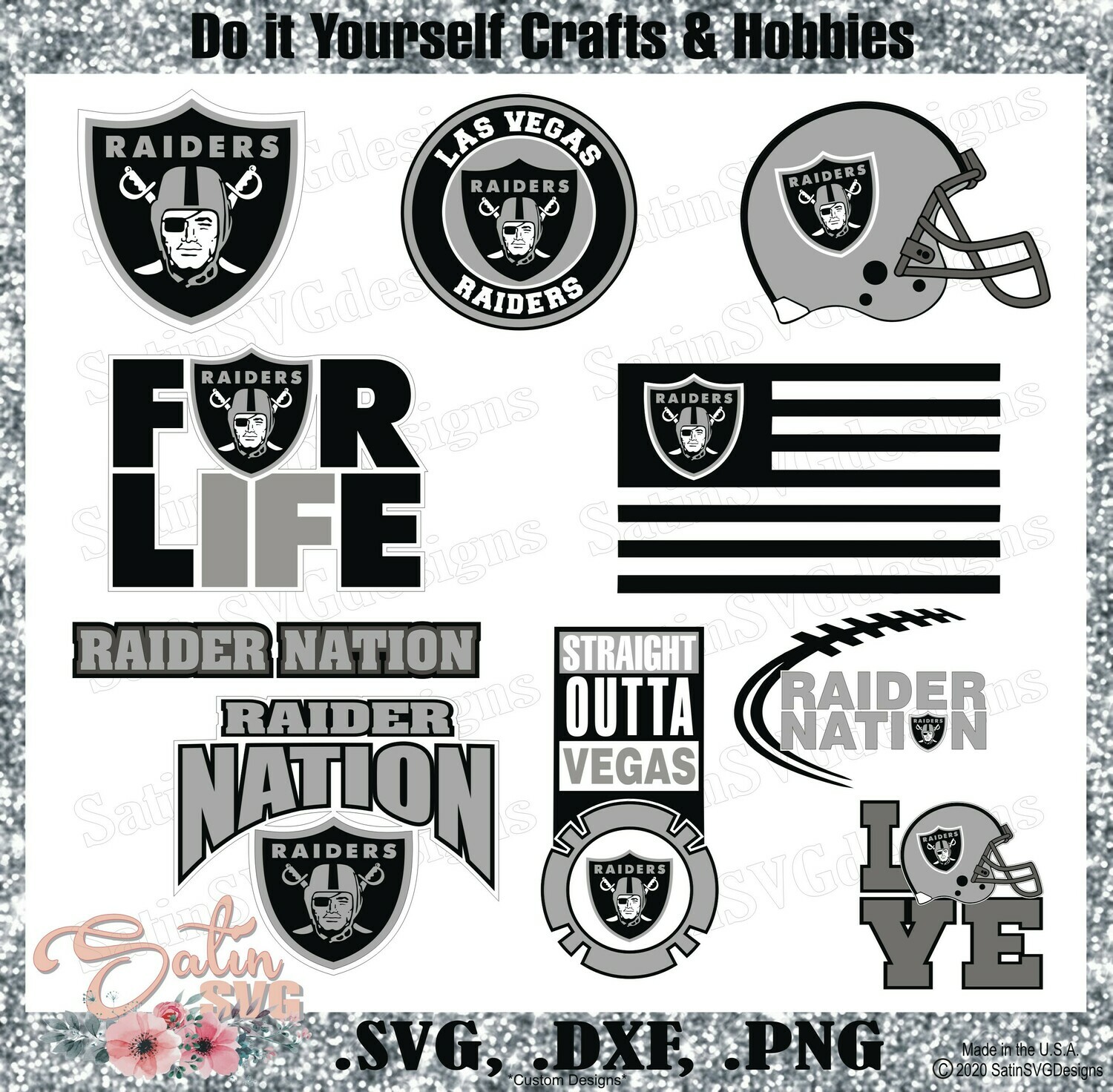 Download Free Las Vegas Raiders Nation For Life Design Svg Files Cricut Silhouette Studio Digital Cut Files PSD Mockup Template