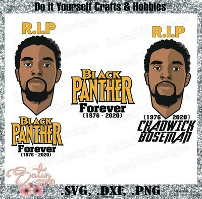 Black Panther R.I.P. NEW Set Design SVG Files, Cricut, Silhouette Studio, Digital Cut Files Marvel Super Hero
